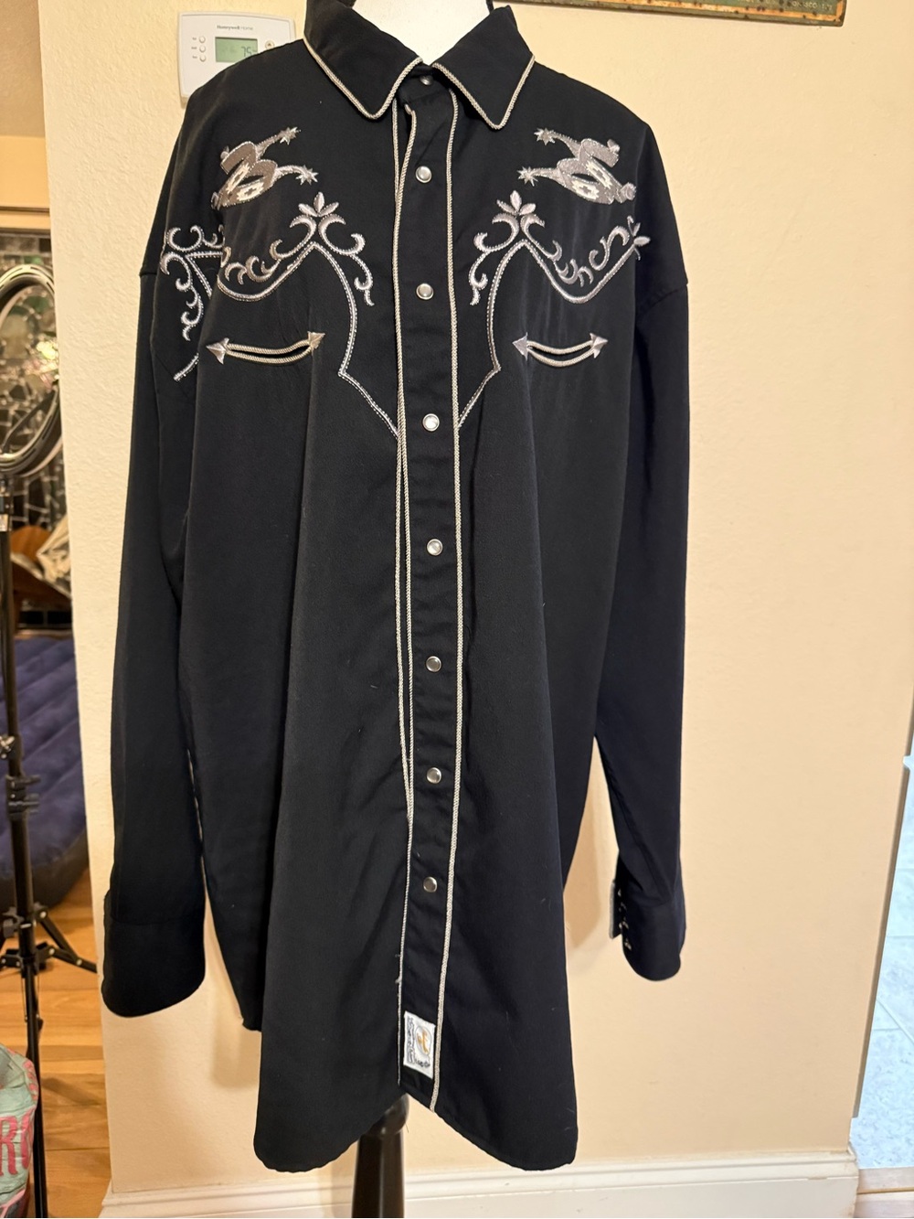 Panhandle Slim Rockabilly Western Shirt Snap Mens Retro VTG Style Embroidered